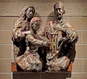Holy Family with Jesus Ringing Chimes