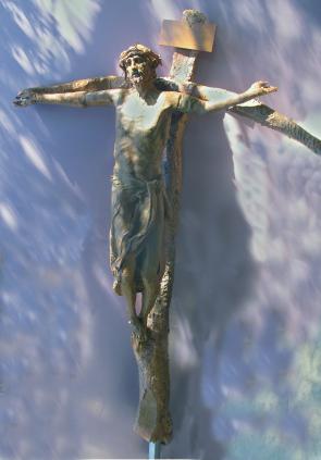 Crucifix at St. Frances X. Cabrini Church, El Paso, Texas